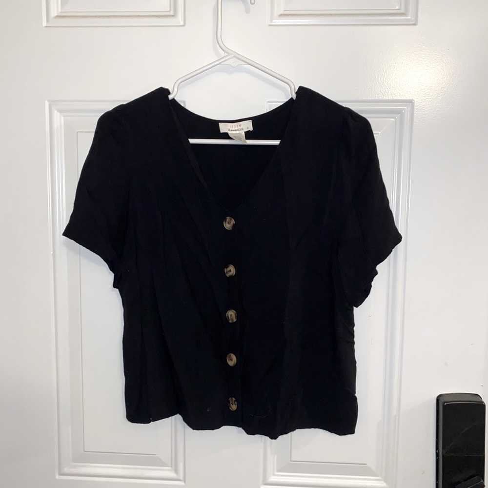Women’s Black Button down Blouse